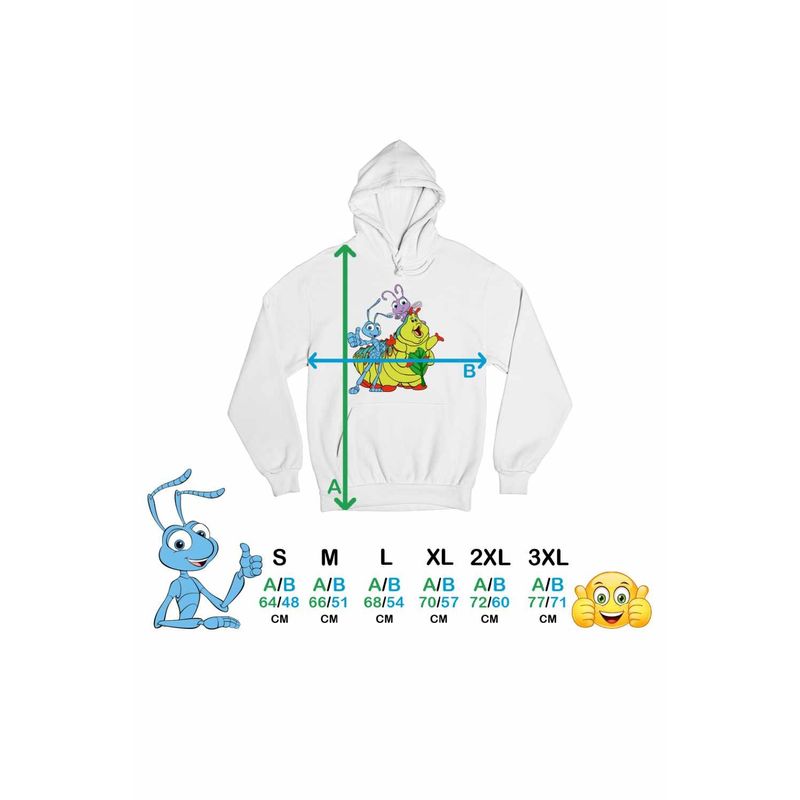 Fashion, accesorii si bijuterii - Femei - Imbracaminte femei - Hanorace femei - Hanorac Femei Aventuri la Firul Ierbii Flik Furnica Vierme, alb, marime 2XL - Infinity.ro