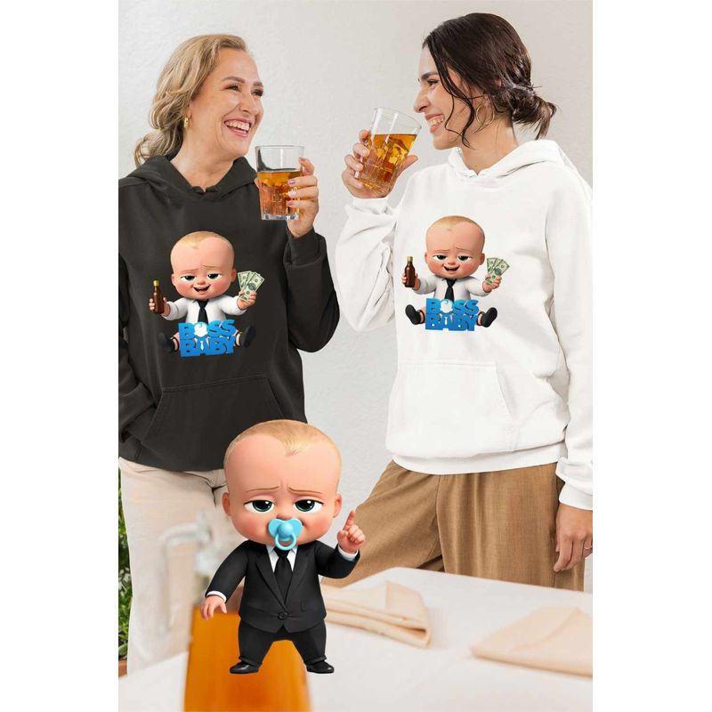 Fashion, accesorii si bijuterii - Femei - Imbracaminte femei - Hanorace femei - Hanorac Femei Baby Boss Money, alb, marime 2XL - Infinity.ro