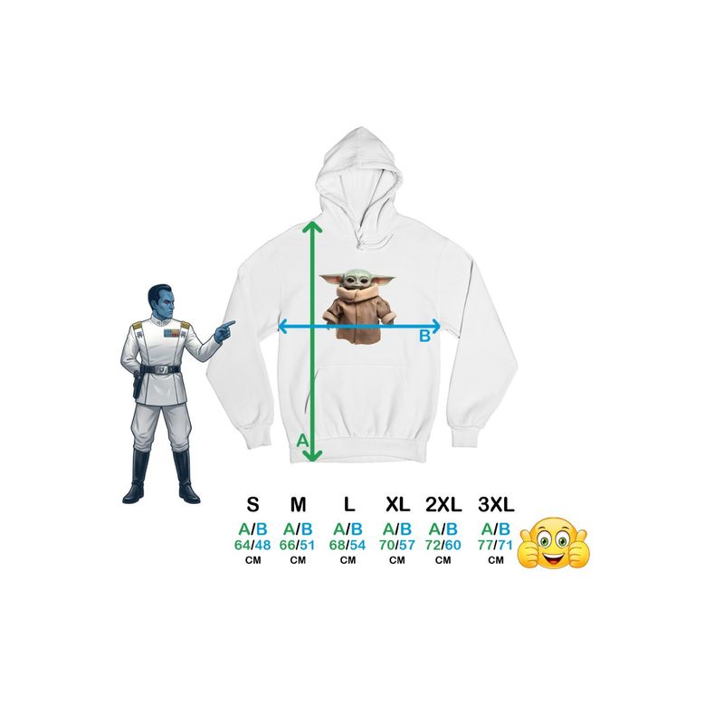 Fashion, accesorii si bijuterii - Femei - Imbracaminte femei - Hanorace femei - Hanorac Femei Baby Yoda Grogu Mandalorian Star Wars, alb, marime 2XL - Infinity.ro