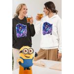 Fashion, accesorii si bijuterii - Femei - Imbracaminte femei - Hanorace femei - Hanorac Femei Balthazar Bad Minions Despicable Chitara, alb, marime 2XL - Infinity.ro