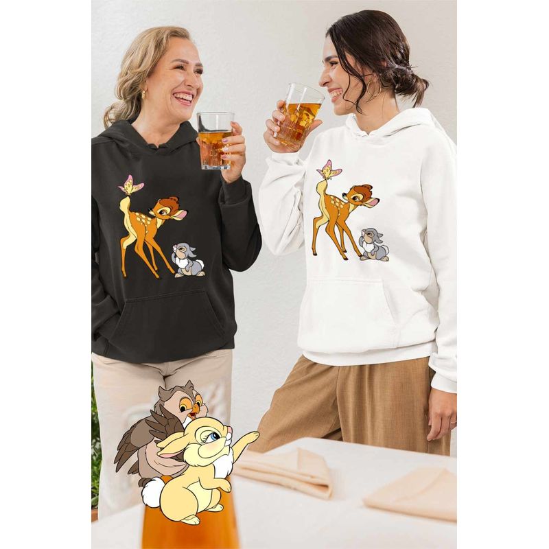 Fashion, accesorii si bijuterii - Femei - Imbracaminte femei - Hanorace femei - Hanorac Femei Bambi Fluturas Thumper Coada Iepure, alb, marime 2XL - Infinity.ro