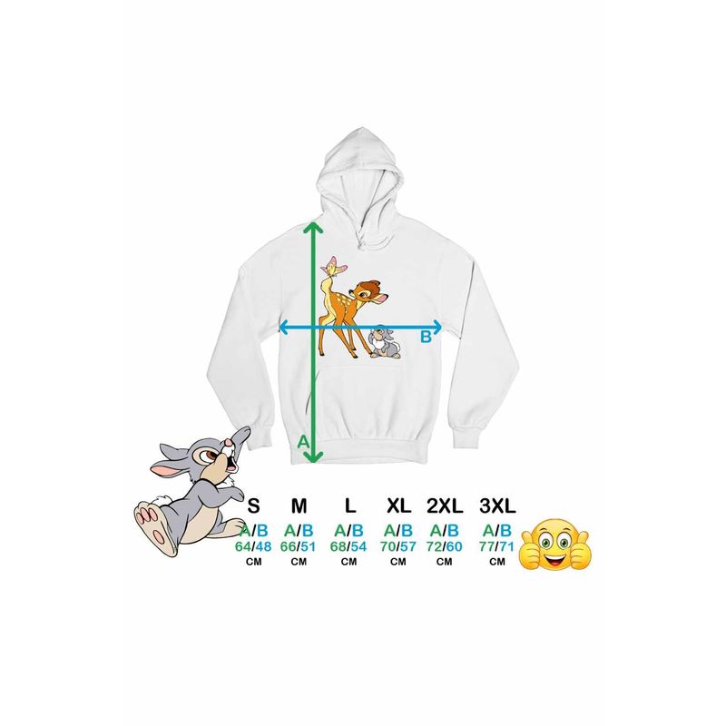 Fashion, accesorii si bijuterii - Femei - Imbracaminte femei - Hanorace femei - Hanorac Femei Bambi Fluturas Thumper Coada Iepure, alb, marime 2XL - Infinity.ro