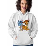 Fashion, accesorii si bijuterii - Femei - Imbracaminte femei - Hanorace femei - Hanorac Femei Bambi Stitch Thumper Iepure Dragut, alb, marime 2XL - Infinity.ro