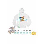 Fashion, accesorii si bijuterii - Femei - Imbracaminte femei - Hanorace femei - Hanorac Femei Bambi Stitch Thumper Iepure Dragut, alb, marime 2XL - Infinity.ro