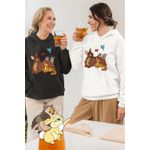 Fashion, accesorii si bijuterii - Femei - Imbracaminte femei - Hanorace femei - Hanorac Femei Bambi Thumper Iepuras Caprioara, alb, marime 2XL - Infinity.ro