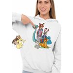 Fashion, accesorii si bijuterii - Femei - Imbracaminte femei - Hanorace femei - Hanorac Femei Bambi Zootopia Iepuras Sarpe Vulpe, alb, marime 2XL - Infinity.ro