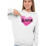 Fashion, accesorii si bijuterii - Femei - Imbracaminte femei - Hanorace femei - Hanorac Femei BlackPink Heart Kpop Merch, alb, marime 2XL - Infinity.ro