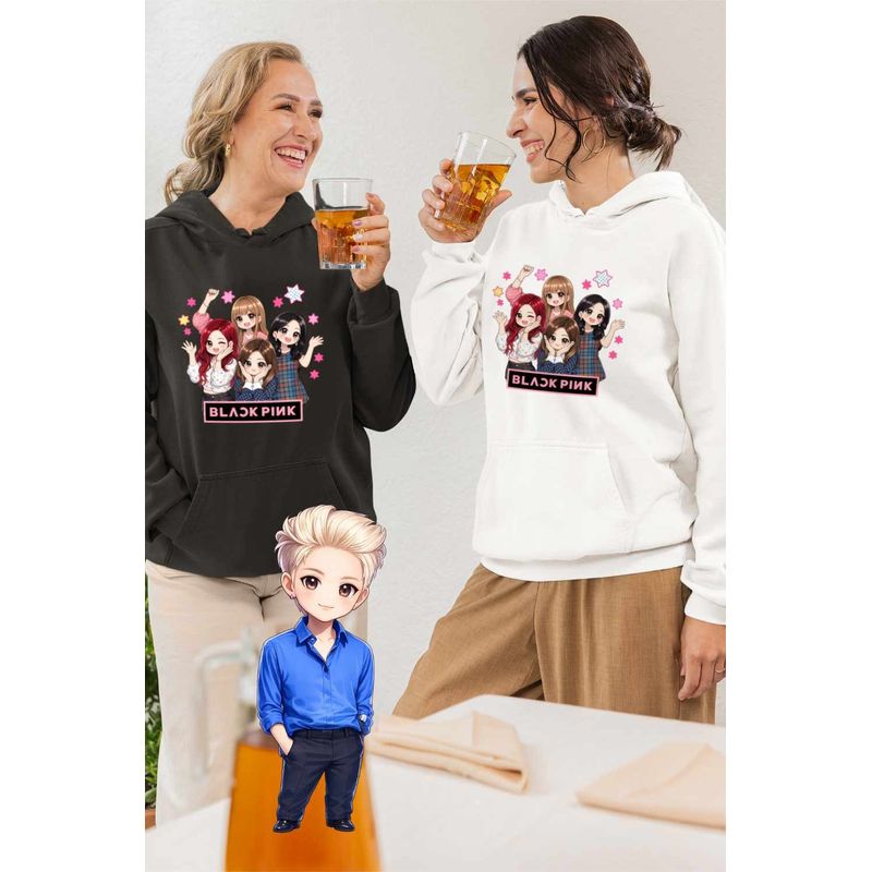 Fashion, accesorii si bijuterii - Femei - Imbracaminte femei - Hanorace femei - Hanorac Femei BlackPink Merch K-pop Korea, alb, marime 2XL - Infinity.ro