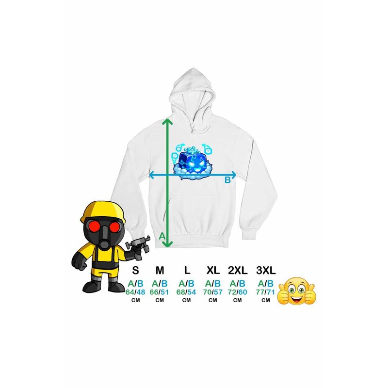 Fashion, accesorii si bijuterii - Femei - Imbracaminte femei - Hanorace femei - Hanorac Femei Blox Fruits Control Fruit Roblox Fructe, alb, marime 2XL - Infinity.ro