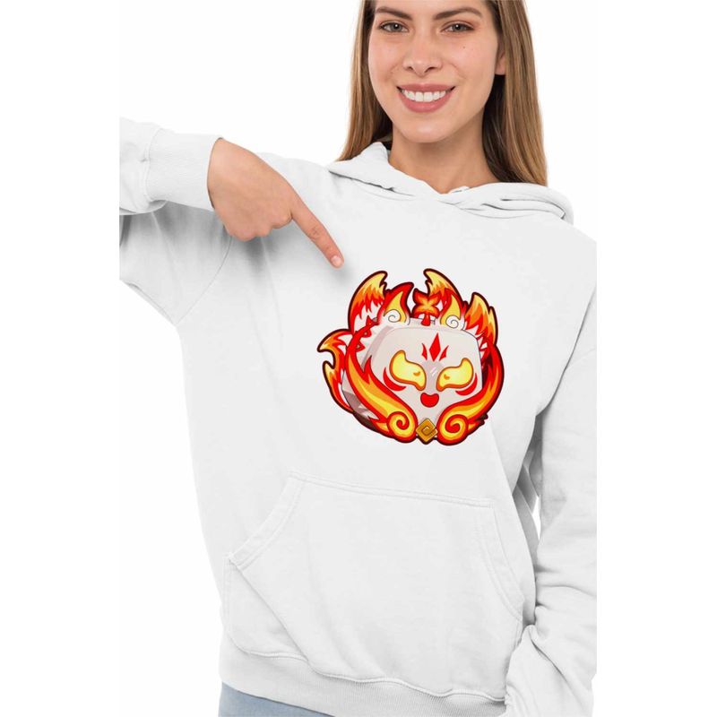 Fashion, accesorii si bijuterii - Femei - Imbracaminte femei - Hanorace femei - Hanorac Femei Blox Fruits Empyrean Fruit Roblox Fructe, alb, marime 2XL - Infinity.ro