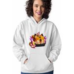 Fashion, accesorii si bijuterii - Femei - Imbracaminte femei - Hanorace femei - Hanorac Femei Blox Fruits Tigru Fruit Roblox Fructe, alb, marime 2XL - Infinity.ro
