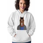 Fashion, accesorii si bijuterii - Femei - Imbracaminte femei - Hanorace femei - Hanorac Femei BoJack Horseman Cool, alb, marime 2XL - Infinity.ro