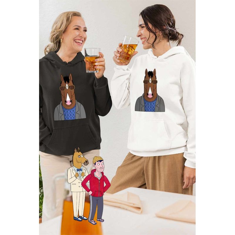 Fashion, accesorii si bijuterii - Femei - Imbracaminte femei - Hanorace femei - Hanorac Femei BoJack Horseman Cool, alb, marime 2XL - Infinity.ro