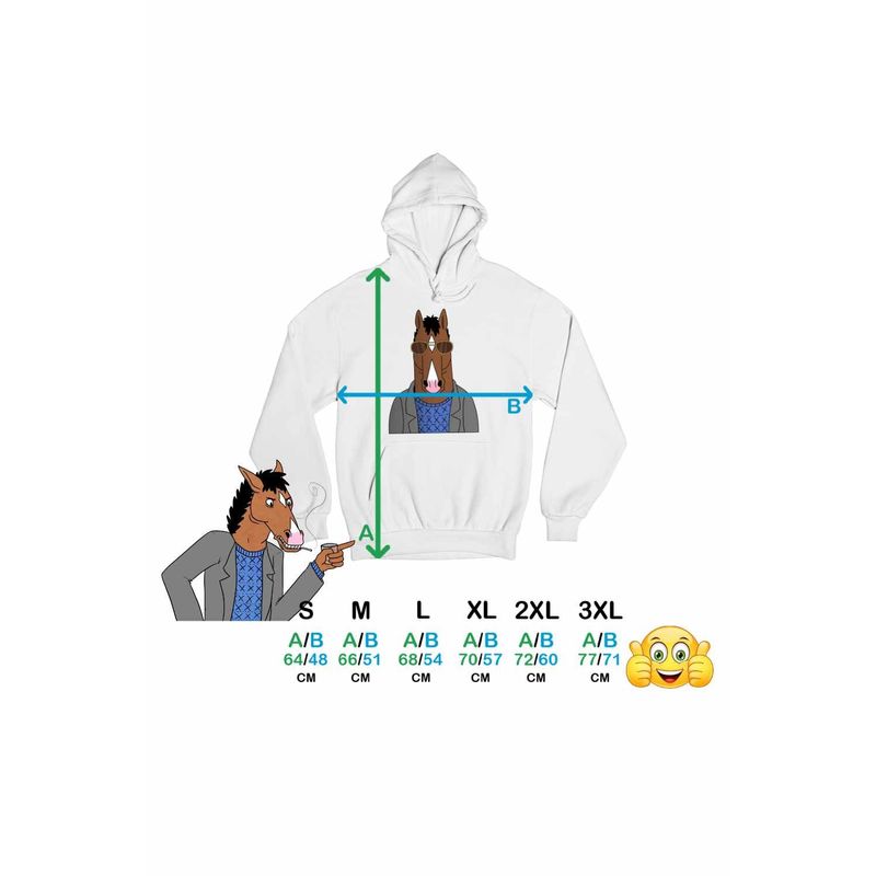 Fashion, accesorii si bijuterii - Femei - Imbracaminte femei - Hanorace femei - Hanorac Femei BoJack Horseman Cool, alb, marime 2XL - Infinity.ro