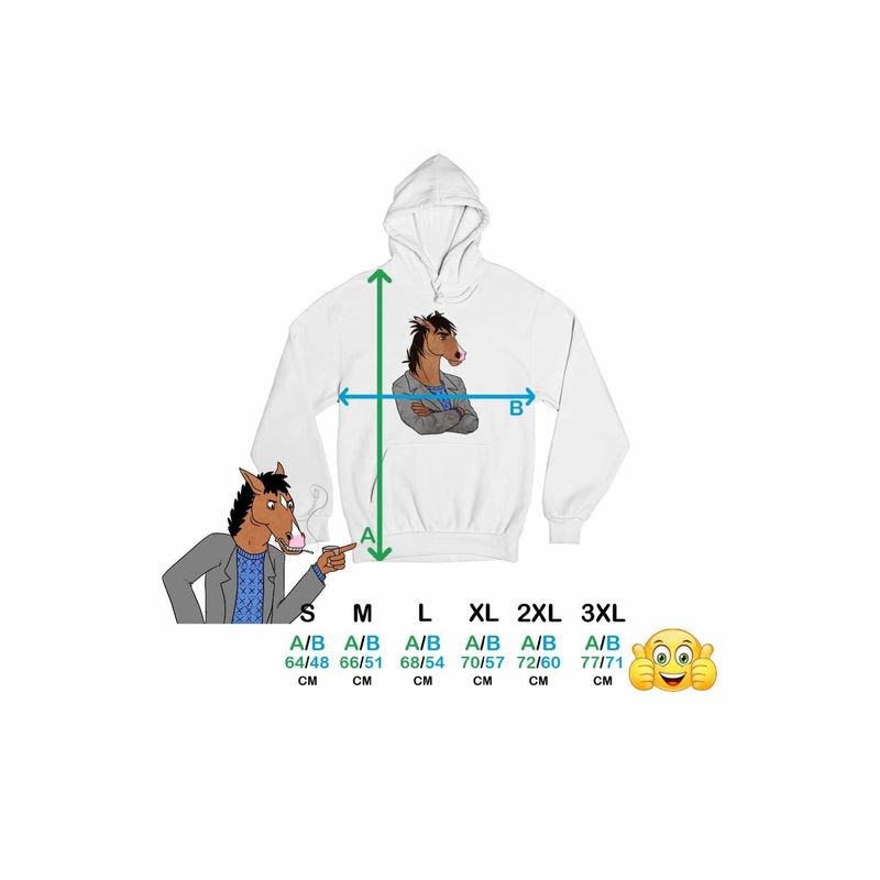 Fashion, accesorii si bijuterii - Femei - Imbracaminte femei - Hanorace femei - Hanorac Femei BoJack Horseman Costum, alb, marime 2XL - Infinity.ro
