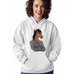 Fashion, accesorii si bijuterii - Femei - Imbracaminte femei - Hanorace femei - Hanorac Femei BoJack Horseman Costum, alb, marime 2XL - Infinity.ro