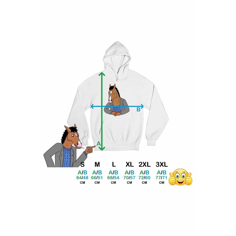 Fashion, accesorii si bijuterii - Femei - Imbracaminte femei - Hanorace femei - Hanorac Femei BoJack Horseman Desene Animate, alb, marime 2XL - Infinity.ro