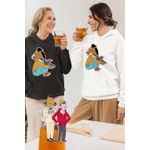 Fashion, accesorii si bijuterii - Femei - Imbracaminte femei - Hanorace femei - Hanorac Femei BoJack Horseman Farfurie Castron, alb, marime 2XL - Infinity.ro