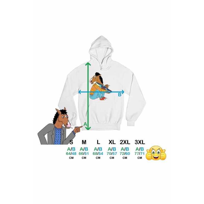 Fashion, accesorii si bijuterii - Femei - Imbracaminte femei - Hanorace femei - Hanorac Femei BoJack Horseman Farfurie Castron, alb, marime 2XL - Infinity.ro