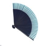 Fashion, accesorii si bijuterii - Femei - Accesorii femei - Alte accesorii femei - Evantai pliabil, Buticcochet, din platic, imprimeu floral, 22 cm, Bleumarin cu albastru deschis - EV307 - Infinity.ro