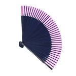 Fashion, accesorii si bijuterii - Femei - Accesorii femei - Alte accesorii femei - Evantai pliabil, Buticcochet, din platic, imprimeu floral, 22 cm, Bleumarin cu mov inchis - EV304 - Infinity.ro