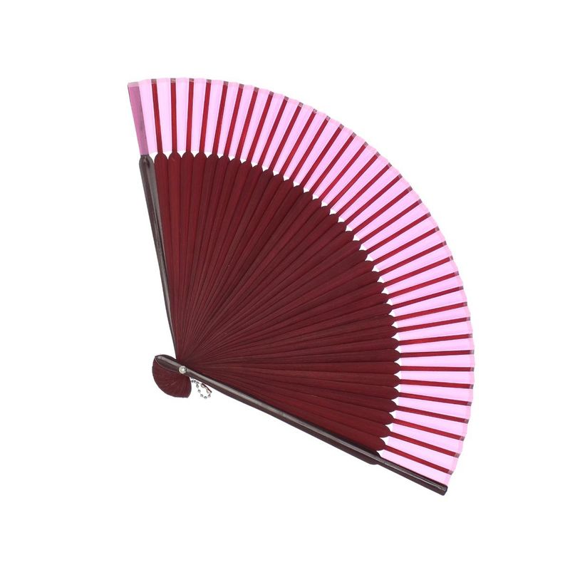 Fashion, accesorii si bijuterii - Femei - Accesorii femei - Alte accesorii femei - Evantai pliabil, Buticcochet, din platic, imprimeu floral, 22 cm, Visiniu cu roz - EV313 - Infinity.ro