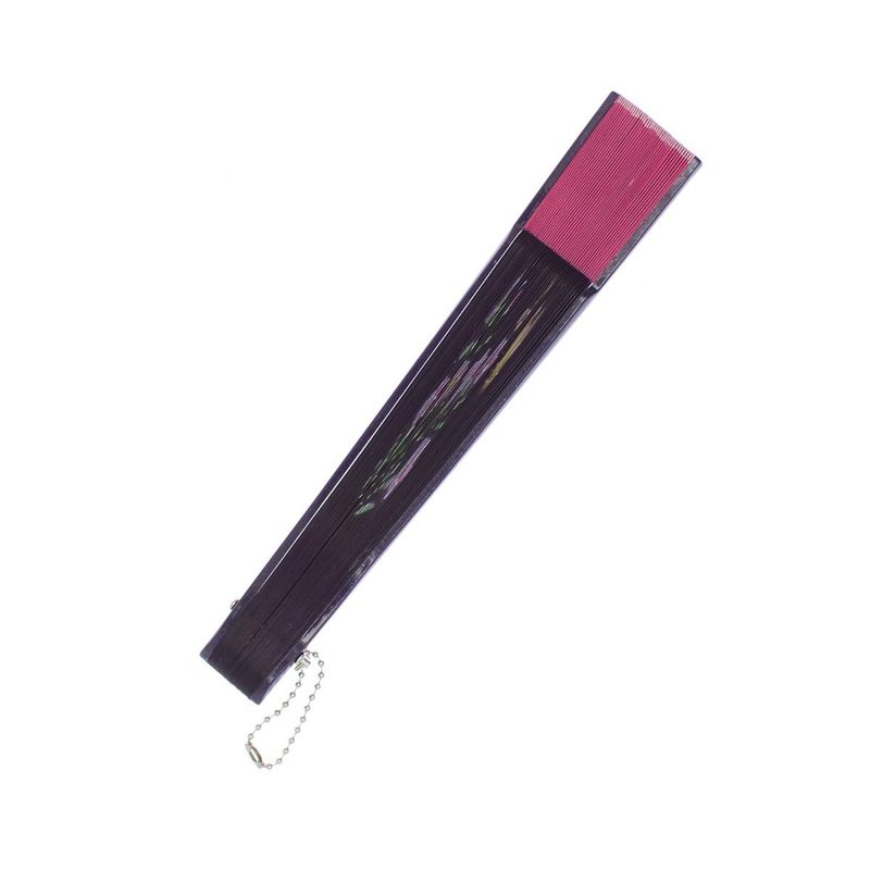 Fashion, accesorii si bijuterii - Femei - Accesorii femei - Alte accesorii femei - Evantai pliabil, Buticcochet, din platic, imprimeu floral, 22 cm, Mov cu fucsia - EV319 - Infinity.ro