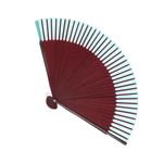 Fashion, accesorii si bijuterii - Femei - Accesorii femei - Alte accesorii femei - Evantai pliabil, Buticcochet, din platic, imprimeu floral, 22 cm, Visiniu cu bleu - EV316 - Infinity.ro