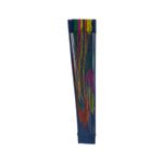 Fashion, accesorii si bijuterii - Femei - Accesorii femei - Alte accesorii femei - Evantai pliabil, din lemn, Albastru cu imprimeu multicolor pictat, 23 cm - EV220 - Infinity.ro
