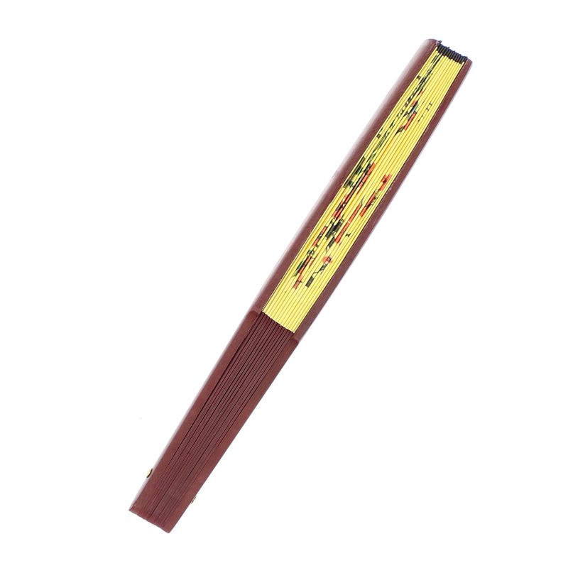 Fashion, accesorii si bijuterii - Femei - Accesorii femei - Alte accesorii femei - Evantai pliabil, Buticcochet, din bambus, imprimeu cu flori si pasari, 23 cm, Multicolor - EV268 - Infinity.ro