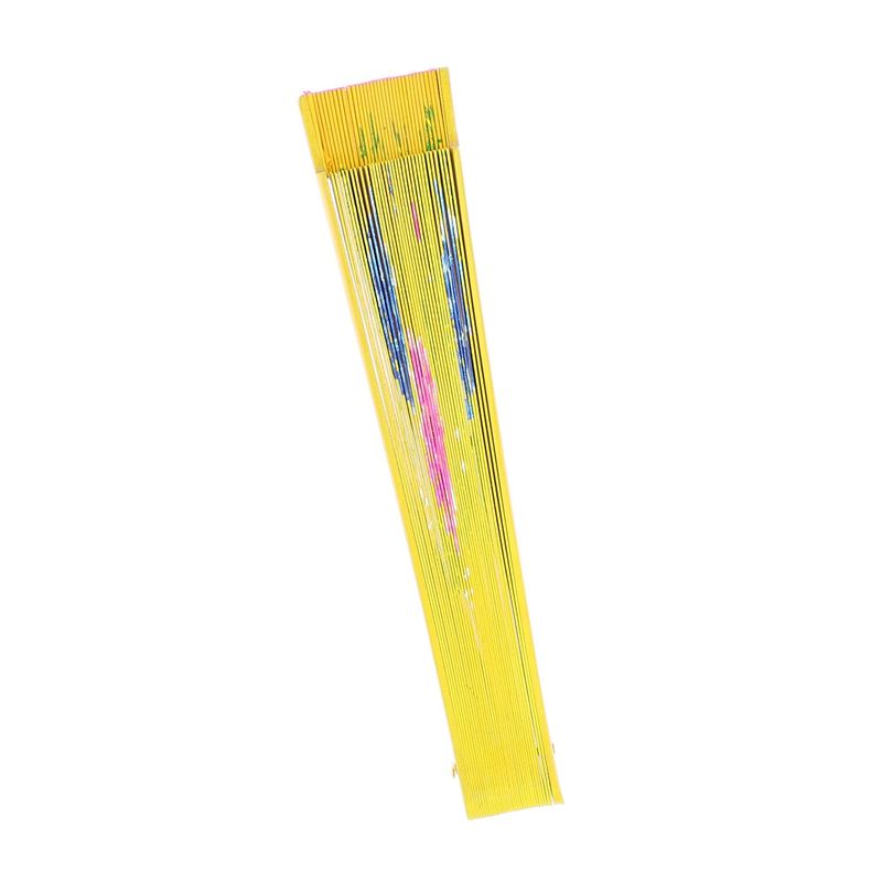 Fashion, accesorii si bijuterii - Femei - Accesorii femei - Alte accesorii femei - Evantai pliabil, din lemn, Buticcochet, cu model floral pictat, 23 cm, Galben - EV285 - Infinity.ro