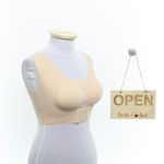 Fashion, accesorii si bijuterii - Femei - Lenjerie si pijamale femei - Lenjerie intima femei - Bustiera dama, Buticcochet, 63% nailon 37% spandex, marime M, Bej - BST210 - Infinity.ro