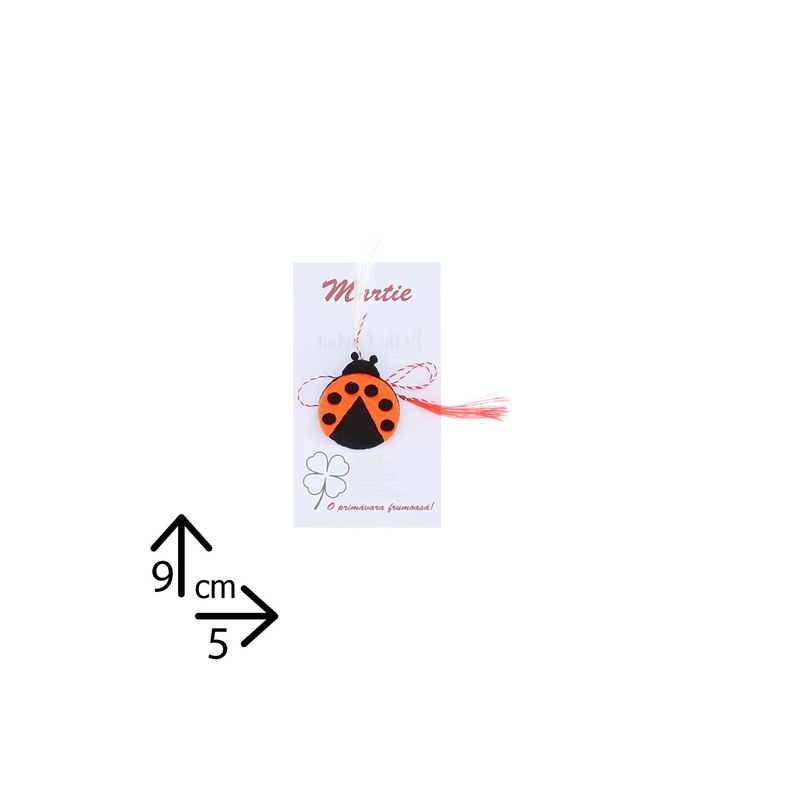 Market - Cadouri - Martisoare - Martisor Brosa, Buticcochet, din fetru, Gargarita, Portocaliu - MR534 - Infinity.ro