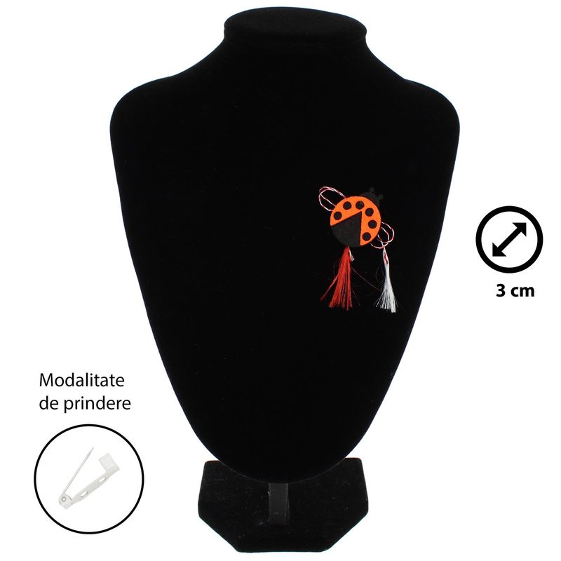 Market - Cadouri - Martisoare - Martisor Brosa, Buticcochet, din fetru, Gargarita, Portocaliu - MR534 - Infinity.ro