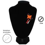 Market - Cadouri - Martisoare - Martisor Brosa, Buticcochet, fluturas, din fetru, 3 cm, Portocaliu - MR535 - Infinity.ro