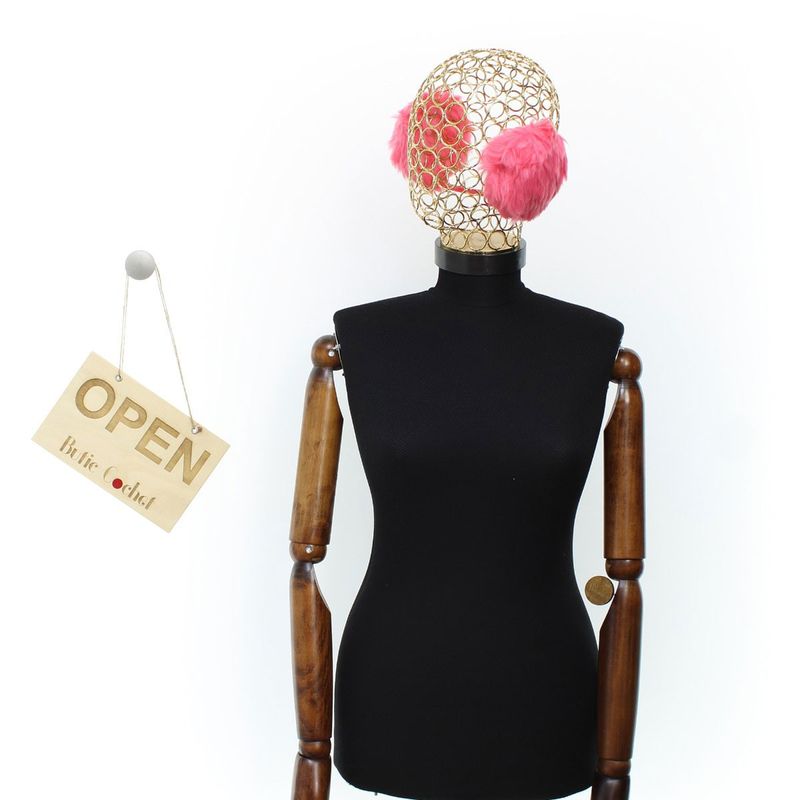 Fashion, accesorii si bijuterii - Femei - Accesorii femei - Caciuli si palarii femei - Protectie pentru urechi, casti, din material sintetic, pentru femei, ButicCochet, one size, Fucsia - BNT470 - Infinity.ro