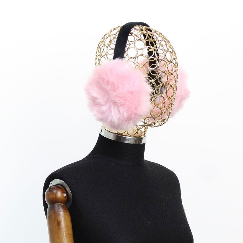 Fashion, accesorii si bijuterii - Femei - Accesorii femei - Caciuli si palarii femei - Protectie pentru urechi, casti, din material sintetic, pentru femei, ButicCochet, one size, Roz pal - BNT438 - Infinity.ro