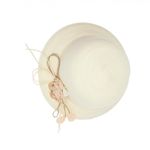 Fashion, accesorii si bijuterii - Femei - Accesorii femei - Caciuli si palarii femei - Palarie de soare dama, marime universala reglabila, ButicCochet, din paie de hartie, cu floare, Bej - PAL1632 - Infinity.ro