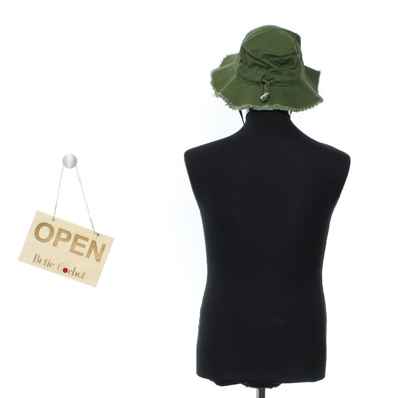 Fashion, accesorii si bijuterii - Femei - Accesorii femei - Caciuli si palarii femei - Palarie de soare, unisex, 58 cm, ButicCochet, din bumbac, Kaki - PAL1725 - Infinity.ro