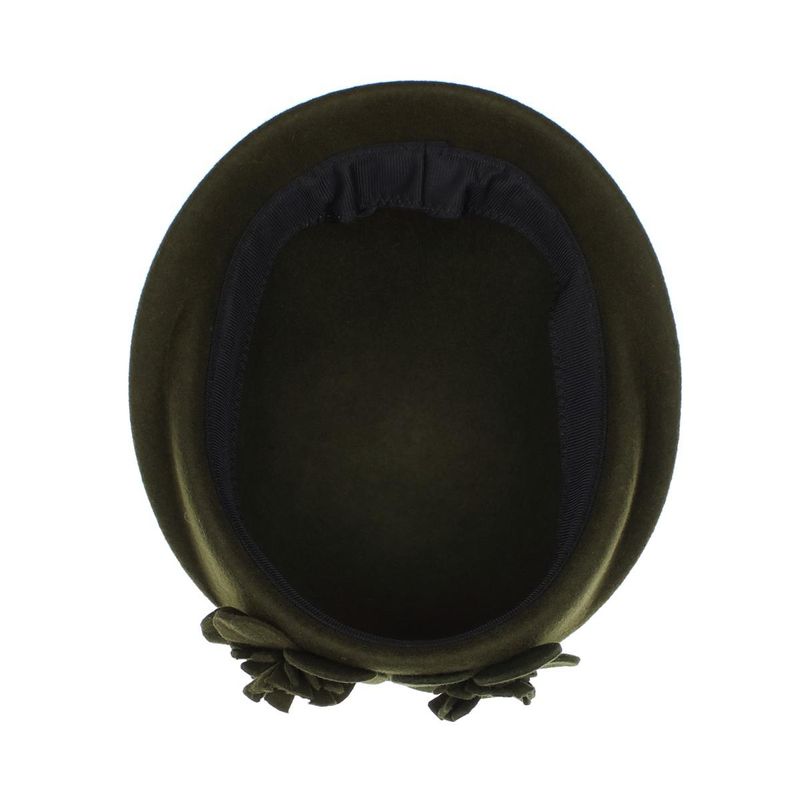 Fashion, accesorii si bijuterii - Femei - Accesorii femei - Caciuli si palarii femei - Toca de dama, din lana, Buticcochet, marime 54-57 cm, ajustabila, Kaki - PAL1601 - Infinity.ro