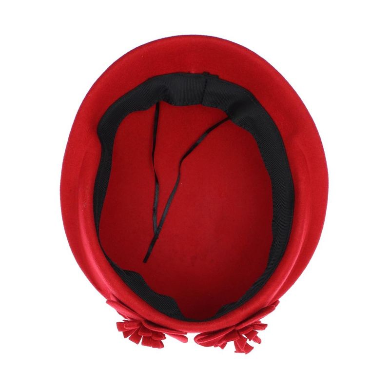 Fashion, accesorii si bijuterii - Femei - Accesorii femei - Caciuli si palarii femei - Toca de dama, din lana, Buticcochet, marime 54-57 cm, ajustabila, Rosu - PAL1600 - Infinity.ro