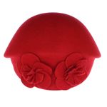 Fashion, accesorii si bijuterii - Femei - Accesorii femei - Caciuli si palarii femei - Toca de dama, din lana, Buticcochet, marime 54-57 cm, ajustabila, Rosu - PAL1600 - Infinity.ro