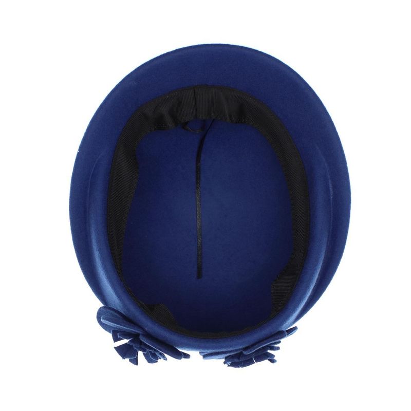 Fashion, accesorii si bijuterii - Femei - Accesorii femei - Caciuli si palarii femei - Toca de dama, din lana, Buticcochet, marime 54-57 cm, ajustabila, Albastru electric - PAL1602 - Infinity.ro