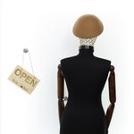 Fashion, accesorii si bijuterii - Femei - Accesorii femei - Caciuli si palarii femei - Toca de dama, din lana, Buticcochet, marime 54-57 cm, ajustabila, Bej - PAL1604 - Infinity.ro