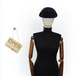 Fashion, accesorii si bijuterii - Femei - Accesorii femei - Caciuli si palarii femei - Toca de dama, din lana, Buticcochet, marime 54-57 cm, ajustabila, Bleumarin - PAL1605 - Infinity.ro