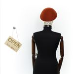 Fashion, accesorii si bijuterii - Femei - Accesorii femei - Caciuli si palarii femei - Toca de dama, din lana, Buticcochet, marime 54-57 cm, ajustabila, Caramiziu - PAL1606 - Infinity.ro