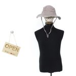Fashion, accesorii si bijuterii - Femei - Accesorii femei - Caciuli si palarii femei - Palarie de soare, unisex, 58 cm, ButicCochet, din bumbac, Gri - PAL1729 - Infinity.ro