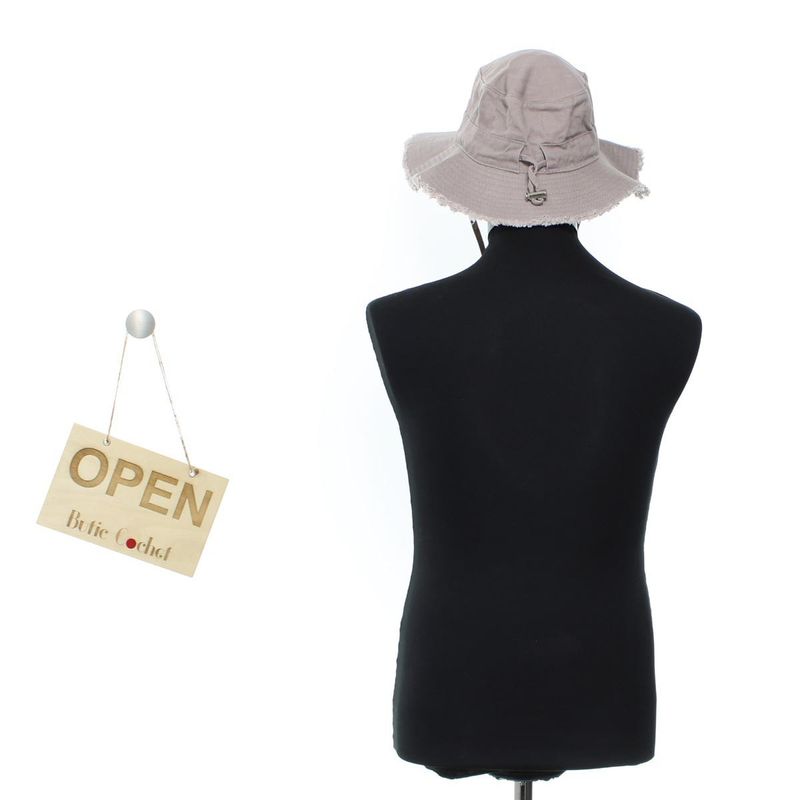 Fashion, accesorii si bijuterii - Femei - Accesorii femei - Caciuli si palarii femei - Palarie de soare, unisex, 58 cm, ButicCochet, din bumbac, Gri - PAL1729 - Infinity.ro