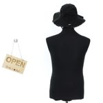 Fashion, accesorii si bijuterii - Femei - Accesorii femei - Caciuli si palarii femei - Palarie de soare, unisex, 58 cm, ButicCochet, din bumbac, Negru - PAL1730 - Infinity.ro