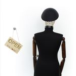 Fashion, accesorii si bijuterii - Femei - Accesorii femei - Caciuli si palarii femei - Toca de dama, din lana, Buticcochet, marime 54-57 cm, ajustabila, Gri - PAL1608 - Infinity.ro
